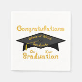 Congratulations Class of 2026 Graduate Black Cap Serviette (Vorderseite)