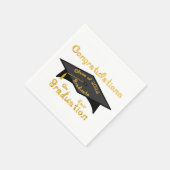 Congratulations Class of 2026 Graduate Black Cap Serviette (Ecke)