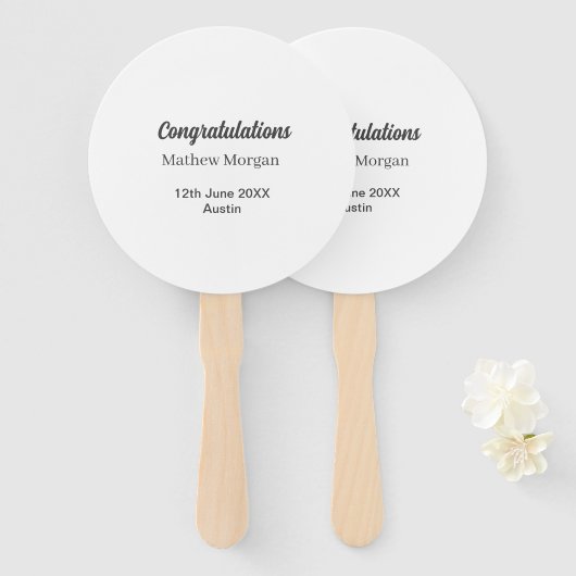 Congratulations congrats graduation name year clas fächer (Vorne und Hinten)