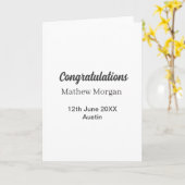 Congratulations congrats graduation name year clas karte (Gelbe Blume)