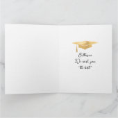 Congratulations Custom Elegant Gold Graduation  Karte (Innenseite)