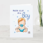 Congratulations - Cute Baby Boy Karte (Vorderseite)