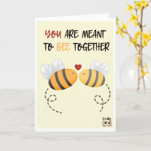 Congratulations - Cute Wedding Karte (Gelbe Blume)