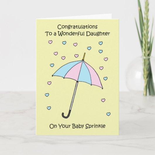 Congratulations Daughter on Baby Sprinkle Karte (Vorderseite)