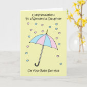 Congratulations Daughter on Baby Sprinkle Karte (Gelbe Blume)