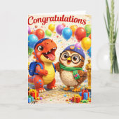 Congratulations, dinosaur and our success celebrat karte (Vorderseite)