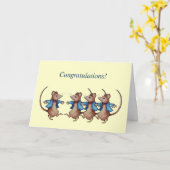Congratulations: Done Things Your Own Way: Mice Karte (Gelbe Blume)