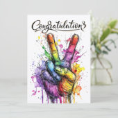 CONGRATULATIONS  EINLADUNG (Stehend Vorderseite)