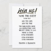 CONGRATULATIONS  EINLADUNG (Rückseite)