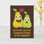 Congratulations Engagement Great Pear Humor Karte (Gelbe Blume)