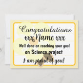 Congratulations Fantastic Effort Today Card Einladung (Vorderseite)