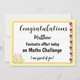 Congratulations Fantastic Effort Today Card Feiertagskarte