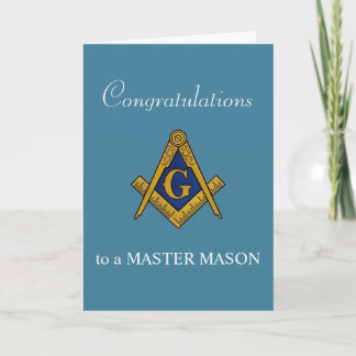 Congratulations Freemason Masonic Master Mason Dankeskarte