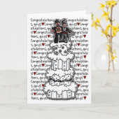 Congratulations - Gay Wedding Couple Karte (Gelbe Blume)