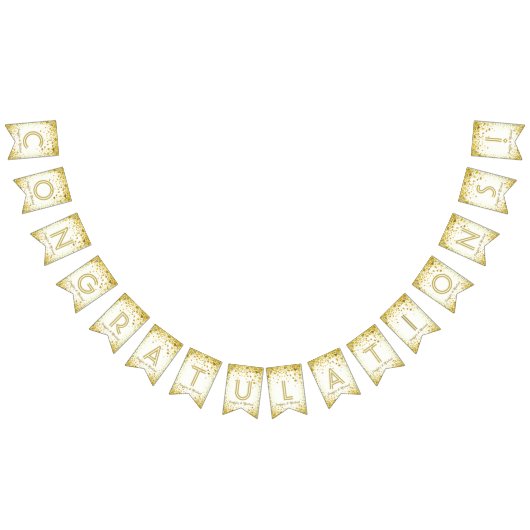 ☆CONGRATULATIONS☆ GoldConfetti Wimpelkette (Alle)