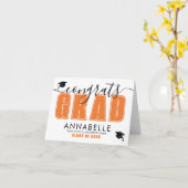 Congratulations Grad Orange Graduation Karte (Gelbe Blume)