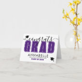 Congratulations Grad Purple Graduation Karte (Gelbe Blume)