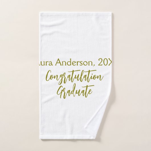 Congratulations graduate golden name class 20XX si Handtuch (Handtuch)