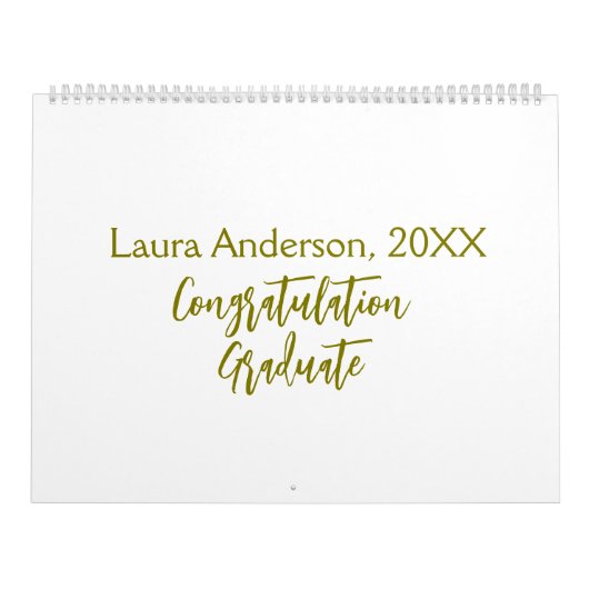 Congratulations graduate golden name class 20XX si Kalender (Titelbild)