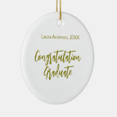 Congratulations graduate golden name class 20XX si Keramik Ornament (Rechts)