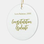 Congratulations graduate golden name class 20XX si Keramik Ornament (Links)