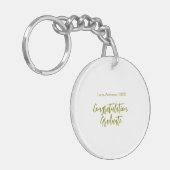 Congratulations graduate golden name class 20XX si Schlüsselanhänger (Vorderseite links)