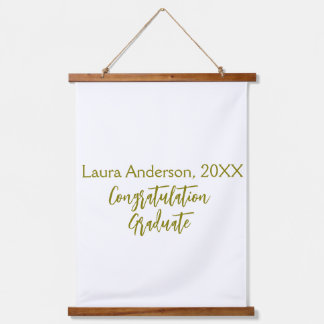 Congratulations graduate golden name class 20XX si Wandteppich Mit Holzrahmen