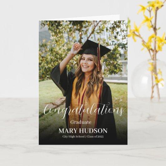 Congratulations Graduate High School Graduation Karte (Gelbe Blume)