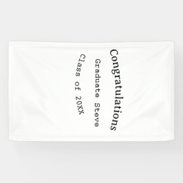 Congratulations graduate name class of 20XX type w Banner