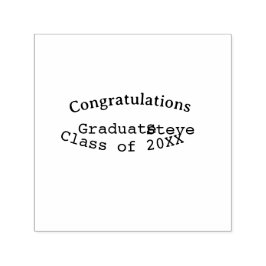 Congratulations graduate name class of 20XX type w Permastempel