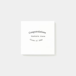 Congratulations graduate name class of 20XX type w Post-it Klebezettel
