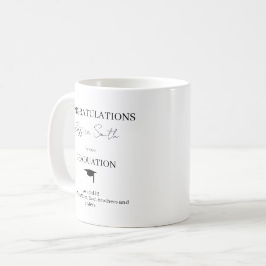 Congratulations Graduate on your Graduation Kaffeetasse (Vorderseite Links)