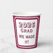 Congratulations Graduate Paper Cup Pappbecher (Rückseite)
