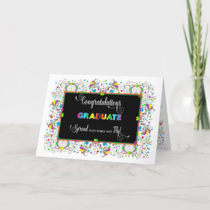 Congratulations Graduate, Vivid Colors in Designs Karte