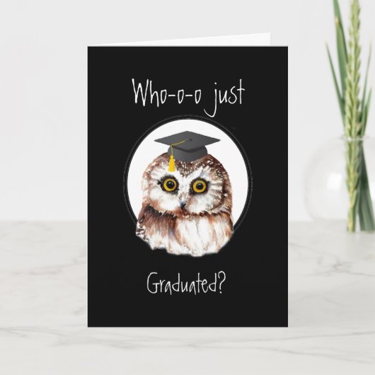 Congratulations Graduating Cute Wise Owl Karte (Vorderseite)