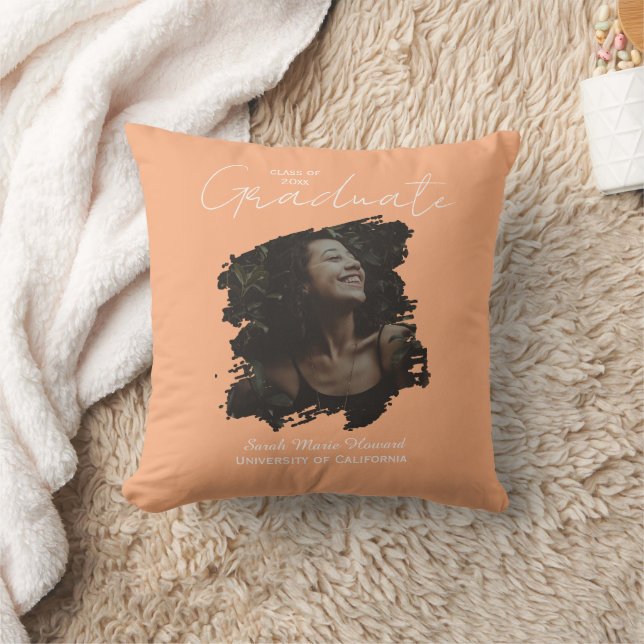 Congratulations Graduation Customizable Photo Text Kissen (Decke)