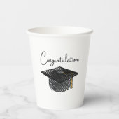 Congratulations Graduation Customizable Photo Text Pappbecher (Rückseite)