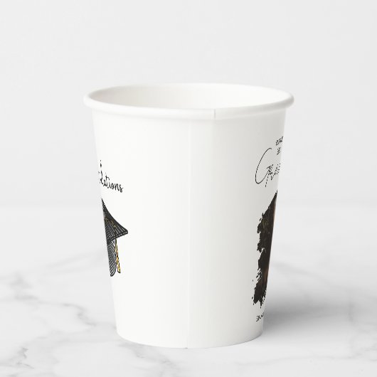 Congratulations Graduation Customizable Photo Text Pappbecher (Rechts)