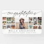Congratulations Graduation Script Photo Collage Banner (Horizontal)