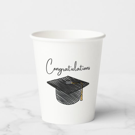 Congratulations Graduation Themed Celebration Pappbecher (Rückseite)