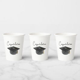 Congratulations Graduation Themed Celebration Pappbecher