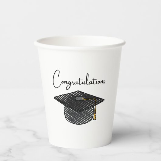 Congratulations Graduation Themed Celebration Pappbecher (Vorderseite)