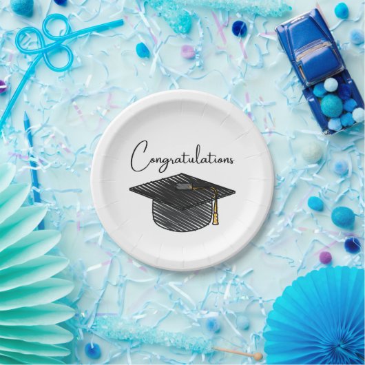 Congratulations Graduation Themed Celebration Pappteller (Party)