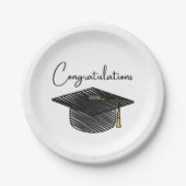 Congratulations Graduation Themed Celebration Pappteller (Vorderseite)