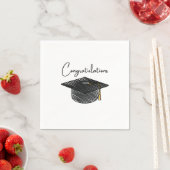 Congratulations Graduation Themed Celebration Serviette (Beispiel)