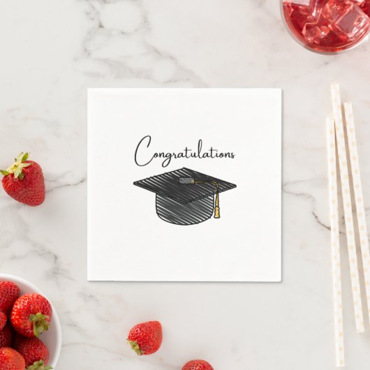 Congratulations Graduation Themed Celebration Serviette (Beispiel)