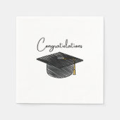 Congratulations Graduation Themed Celebration Serviette (Vorderseite)