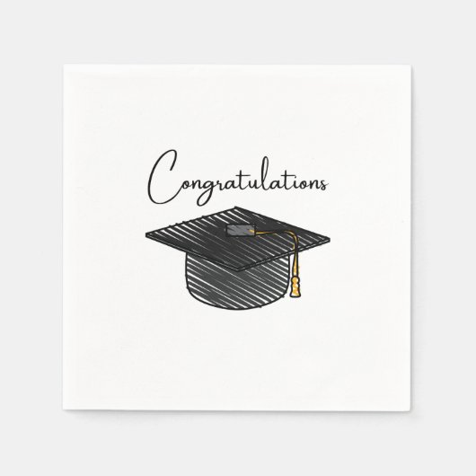 Congratulations Graduation Themed Celebration Serviette (Vorderseite)