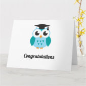 Congratulations graduation wise owl karte (Gelbe Blume)