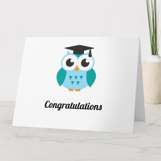 Congratulations graduation wise owl karte (Vorderseite)